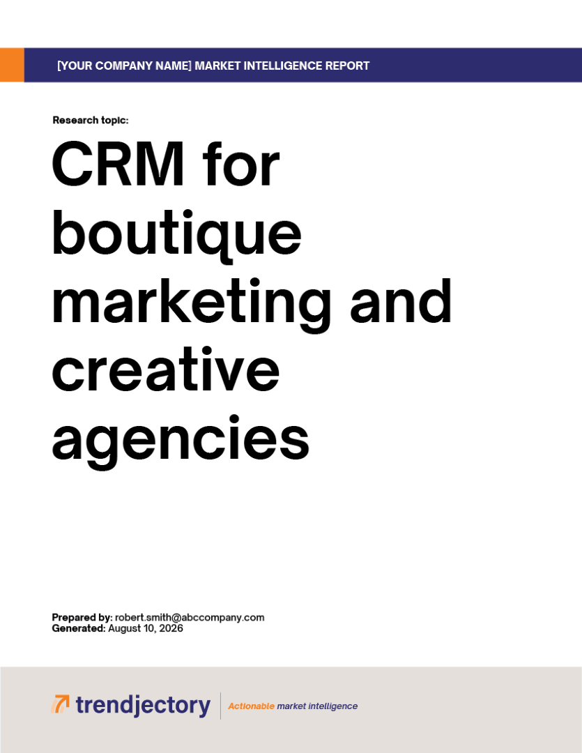 Trendjectory market intelligence sample report cover